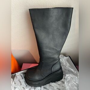 Dolls Kill Black Over the Knee Boots